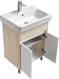 Акватон Тумба под раковину Верди Pro 60 Н белая/ясень фабрик – фотография-3