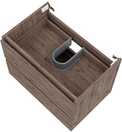 Teymi Тумба под раковину Laina 70 подвесная дуб темный – фотография-4