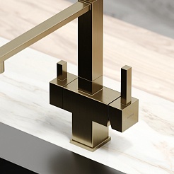 Sancos Смеситель для кухни Moro SC4006BG брашированное золото PVD покрытие – фотография-8