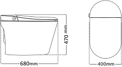 Ceruttispa Унитаз приставной Ester Smart CT10617 – фотография-13