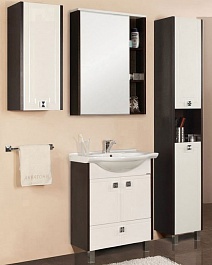 Акватон Мебель для ванной "Крит 60 Н" с зеркальным шкафом – фотография-1