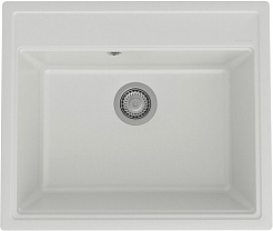 Teymi Мойка кухонная Lori Maxi 60 кварцевая белая матовая – фотография-1