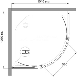 Royal Bath Душевой уголок 100/100 HKD RB100 HKD-C-CH – фотография-4