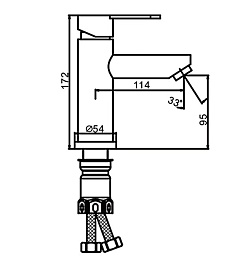 Frap Смеситель для раковины F10801 сатин – фотография-2