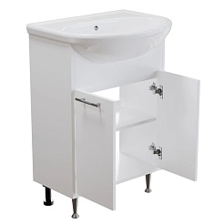 Mixline Тумба под раковину Алан 60 белая 2 створки – фотография-2