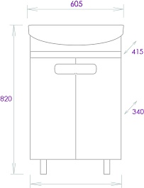 Onika Тумба под раковину Харпер 60.10 белая глянцевая/мешковина – фотография-5