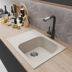 Mixline Мойка кухонная ML-GM18 белая – фотография-4