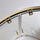 Cezares Душевой уголок Relax 304 RELAX-304-R-2-90-C-BORO 90x90 профиль брашированное золото стекло прозрачное – фотография-14