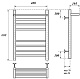 Point Полотенцесушитель водяной П7 400x600 PN10146SP с полкой хром – картинка-6