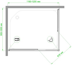 Royal Bath Душевой уголок RB 1120HPD-T-BL 120х100х185 – фотография-4