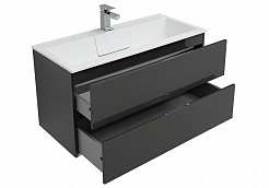 Aquanet Мебель для ванной Алвита 100 серый антрацит – фотография-15