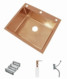 Stella Polare Мойка кухонная Кастельо 70 KN705012 золото – фотография-2