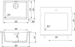 Florentina Мойка кухонная Мадена 500 шампань – фотография-4