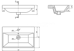 Equil Тумба с раковиной Corner 60 2 ящика напольная белая – фотография-5