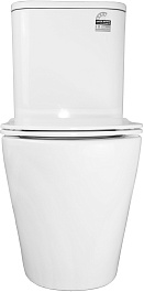 Azario Унитаз-компакт Berton AZ-6093 безободковый с бачком с сиденьем микролифт белый – фотография-3