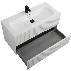 Cezares Тумба под раковину Duet-N 100 подвесная Bianco Opaco – фотография-2