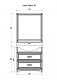ASB-Woodline Мебель для ванной Берта 85, массив ясеня, белый/патина серебро – картинка-11