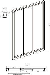 Ambassador  Душевой уголок Forsa 100x80 17021101NX-80NX – фотография-6
