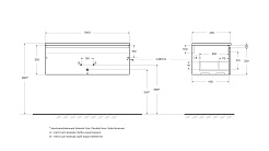 BelBagno Тумба с раковиной Uno 100 с 1 ящиком подвесная Bianco Opaco с раковиной BB-8099-100 – фотография-4