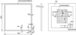 Esbano Зеркало ES-3682 TD 80x80 – фотография-4