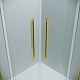Grossman  Душевой уголок Cosmo 100x100x195 четверть круга профиль золото сатин стекло прозрачное – фотография-19