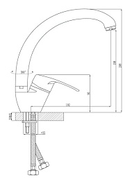 Rossinka Смеситель F40-23 для кухонной мойки – фотография-2