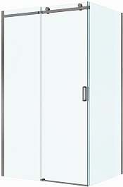 BelBagno Душевой уголок Soft Close-2 SOFT_CLOSE-2-AH-1-130/90-C-GM 130x90 профиль оружейная сталь стекло прозрачное – фотография-1