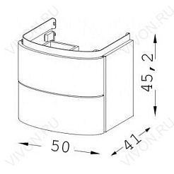 Jacob Delafon Мебель для ванной "Presquile 60" палисандр – фотография-7