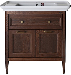 ASB-Woodline Тумба под раковину Гранда 85 антикварный орех – фотография-1