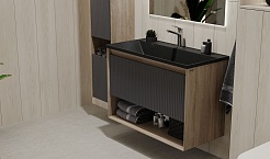 Jorno Тумба под раковину Tossony 90 дуб самдал/антрацит Toss.01.90/P/DS-A/JR – фотография-2
