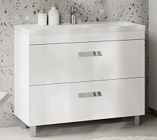 Velvex Тумба под раковину Orlando 100 белая матовая