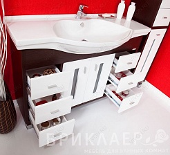 Бриклаер Мебель для ванной Бали 120 венге – фотография-5