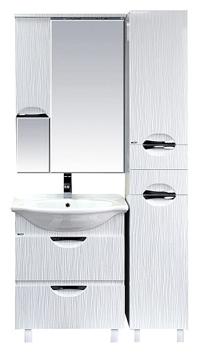 Misty Зеркальный шкаф Лорд 65 L белый – фотография-4