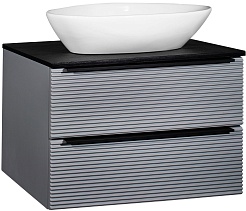 Runo Мебель для ванной Орлеан 70 Terzo подвесная серая/черная – фотография-2