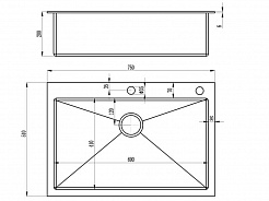 Zorg Кухонная мойка Inox RX-7551 – фотография-2