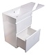 Style Line Тумба с раковиной Даймонд 120 L glass, Люкс белая, PLUS – картинка-17