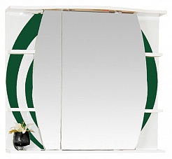 Misty Зеркальный шкаф Каролина 80 L зеленое стекло – фотография-1