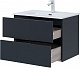 Aquanet Мебель для ванной Алвита New 70 2 ящика подвесная антрацит матовая – фотография-21