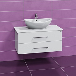 СанТа Мебель для ванной Вегас 100 подвесная белая – фотография-6