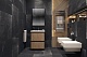 Velvex Мебель для ванной напольная Klaufs 70 черная/дерево, 2 ящика – фотография-14