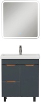 Onika Мебель для ванной Айленд 70 графит/дуб крафт