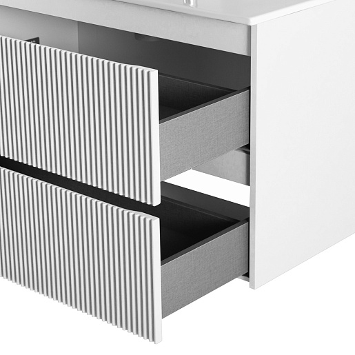 BelBagno Тумба с раковиной Uno 100 подвесная Bianco Opaco с раковиной BB-8099-100 – картинка-5