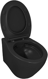Azario Унитаз подвесной Keras matt black AZ-99046B безободковый черный матовывй – фотография-8