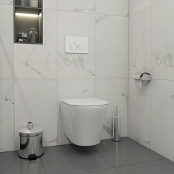 Teymi Кнопка смыва Lina T70106 белый матовый/хром – фотография-3