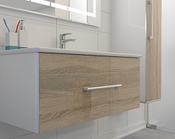 Какса-а Тумба с раковиной Спектр 60 дуб – фотография-5