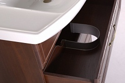 ASB-Woodline Мебель для ванной Берта 85 антикварный орех, зеркало-шкаф, массив ясеня, орех – фотография-9
