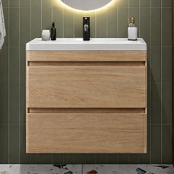 Vivon Тумба с раковиной Atwood 70 подвесная дерево – фотография-1