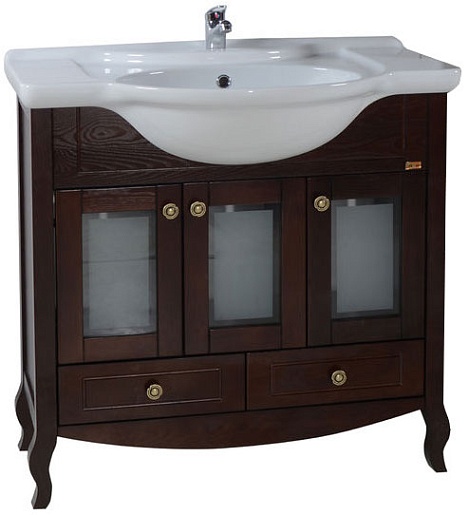 ASB-Woodline Тумба под раковину Флоренция 85 витраж бук тироль – фото, картинка, фотография-1