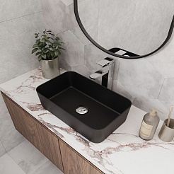 Teymi Накладная мебельная раковина Helmi Mini 48 цвет чёрный матовый T50287 – фотография-8