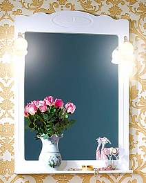 Бриклаер Зеркало для ванной Анна 75 белое – фотография-1